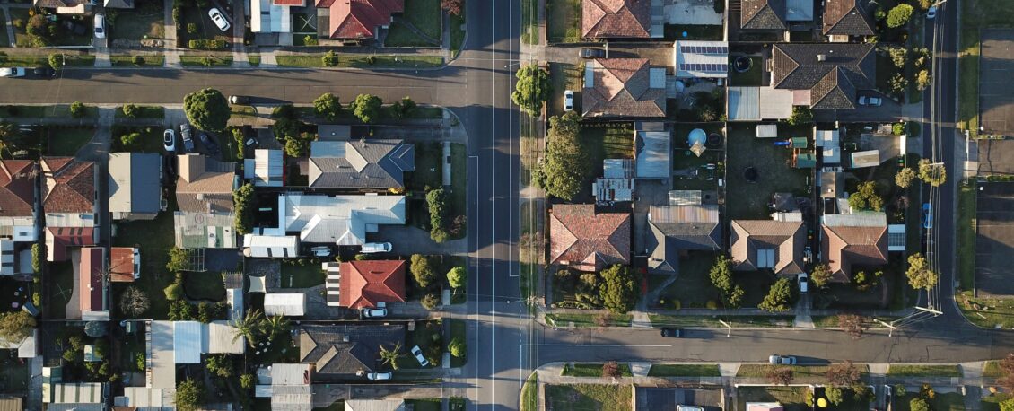birds eye view of houses